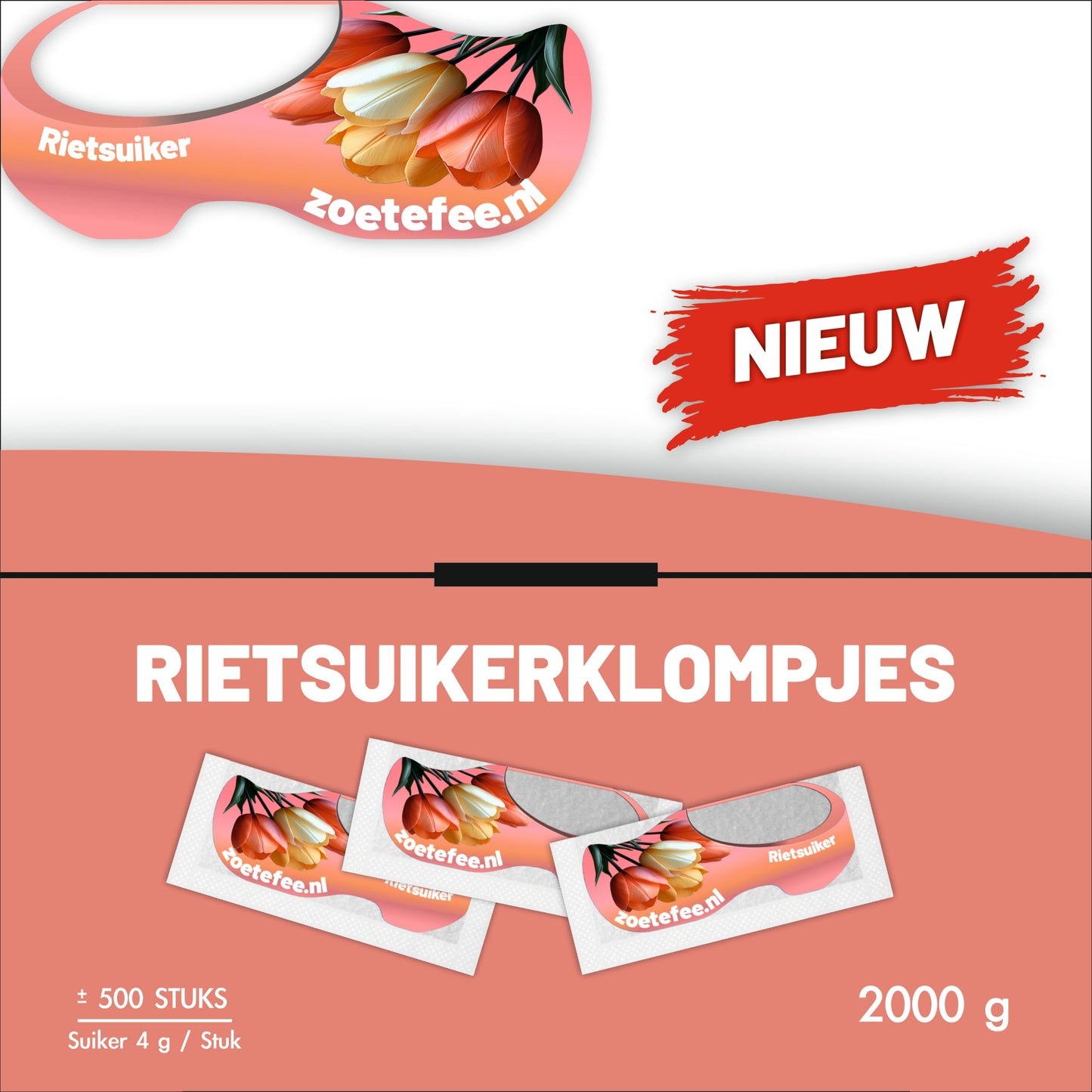 Rietsuikerklompjes 500 st. ( 0,04 €/st )