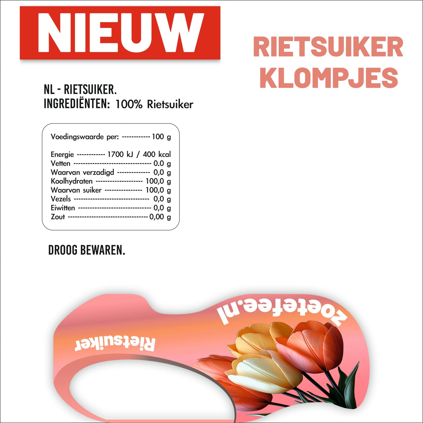 Rietsuikerklompjes 500 st. ( 0,04 €/st )