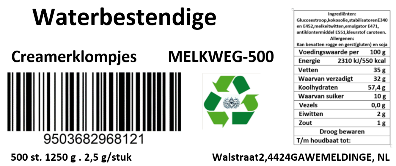 Creamerklompjes Melkweg - 500. Het comfort van zelf koken, maar dan in een tent in het bos.